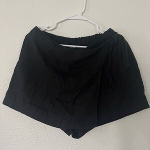 Old Navy Women's Black Skort in a Linen Blend Fabric